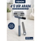 VENON Alara || Yeni Nesil Çok Fonksiyonlu Kedi Tüy Fırça - Evcil Hayvan Kedi Köpek Koltuk Halı Tüy Alma Fırçası Tüy Toplayıcı Dar Alan Fırçası Kir Temizleme Temizlik Fırçalı || 4 ‘ Ü BİR ARADA ||