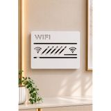 VENON BEYAZ BÜYÜK BOY ÇİZGİLİ WİFİ KUTUSU METAL || Organizer WiFi Modem Kutusu – Dekoratif Metal Router Kapağı Çizgili Saklama Kutusu Modem Kutusu İnternet Kutusu Kablo Düzenleyici Modem Koruyucu Wİ-Fİ