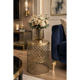 VENON Çap 35 Cm || Home Metal Modern Sehpa (350X480) Siyah Sarı Patine Dekoratif Sehpa Zigon Sehpa Orta