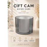 VENON Çift Cam Füme Ve Beyaz Avize Camı ( 1 Adet Çiftli Cam ) (ORJİNAL CAM) Avize Yedek Parça