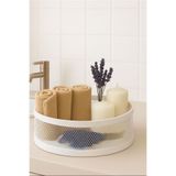 VENON Elis Metal Sepet 30 Cm x 11 Cm Banyo Düzenleyici Organizer Sepet Havlu Lüks Modern Şık Tasarım