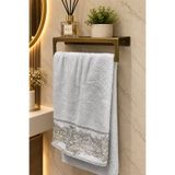 VENON ESKİTME || MAT GOLD Metal Raf Havlu Tutacağı Havlu Askısı Mutfak Banyo Raflı Havluluk Raflı Havluluk 30cm