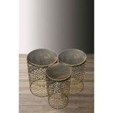 VENON Güven Avize Metal Modern Sehpa 3lü Takım Siyah Sarı Patine250x480)(300X480)(350X480)0053462