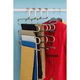 VENON Home Metal Elbise Askılığı 5 Katlı ( 1 Adet ) Şal Askısı Fular Pantolon Askı Dolap Düzenleme