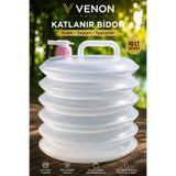 VENON Katlanır Bidon Katlanabilir Akordiyon Su Bidonu 10 Litre >> Çok Amaçlı Kamp Piknik Için Uygun Katlanır Su Kova Katlanır Kova Bagaj Araba Kamp Piknik Su Taşıma Deniz Sahil Pratik Kova Su Taşıma
