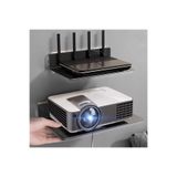 VENON L Beden 30 Cm x 20 Cm Projeksiyon Rafı WİFİ Duvar Askılık Router ve Tv Kutusu DUVARA MONTAJLI SİYAH
