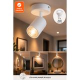 VENON Lorex Aplik BEYAZ Modern LED Spot Lamba || Tavan Aydınlatma GU10 Uyumlu GÜNIŞIĞI AMPUL DAHİLDİR || Spot Aplik Spot Aydınlatma GU10 Aplik Metal Aplik Duvar Aydınlatma Tablo Işıklandırma Duvar Lambası
