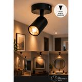 VENON Lorex Aplik SİYAH Modern LED Spot Lamba || Tavan Aydınlatma GU10 Uyumlu GÜNIŞIĞI AMPUL DAHİLDİR || || Spot Aplik Spot Aydınlatma GU10 Aplik Metal Aplik Duvar Aydınlatma Tablo Işıklandırma Duvar