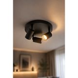 VENON Lorex Siyah 3LÜ PLAFONYER Modern LED Spot Lamba || GU10 Uyumlu GÜNIŞIĞI AMPUL DAHİLDİR || LOREX 3.LÜ TAVAN MONTAJLI AVİZE || Spot Avize Modelleri Spot Lamba GU10 Avize Modelleri SİYAH AVİZE