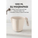 VENON Maşrapa TİTİZ 💧1200ml Tuvalet Maşrapası KALİTELİ ÜRÜN 203x126x137 mm Çok Amaçlı Su Maşrapası Ergonomik Saplı Dayanıklı Plastik Banyo Temizlik Kovası