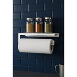 VENON METAL HAVLULUK Dekoratif Beyaz Metal Baharatlık Raflı Havluluk Havlu Tutucu Kağıt Havluluk