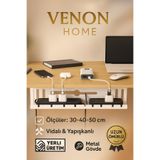 VENON Metal Masa Altı Kablo Düzenleyici Yönetim Tepsisi Kablo Tutucu Özellikli Duvar Dekorasyon Montaj