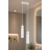 VENON Noir 2.Li Sarkıt Beyaz Toplu⭐Dekoratif Metal Tavan Sarkıt Modern Avize GÜNIŞIĞI LED AMPUL DAHİLDİR || Spot 2.Lİ Avize Modelleri Sarkıt Avize Lamba Modelleri GU10 AVİZE SPOT AYDINLATMA METAL AVİZE