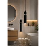 VENON Noir 2.Li Sarkıt Siyah Toplu⭐Dekoratif Metal Tavan Sarkıt Modern Avize GÜNIŞIĞI LED AMPUL DAHİLDİR || Spot 2.Lİ Avize Modelleri Sarkıt Avize Lamba Modelleri GU10 AVİZE SPOT AYDINLATMA METAL AVİZE