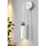 VENON NOİR APLİK || BEYAZ KABLOLU || | BEYAZ- ESKİTME METAL GÖVDE | |TOP ESKİTME || Duvar Aydınlatma || GÜNIŞIĞI LED AMPUL DAHİLDİR || Spot Aplik Modelleri Spot Aydınlatma Duvar Lambası Ayna Yanı Salon