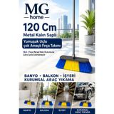 VENON NOVA METAL SOPALI 1 TAKIM Yumuşak Uçlu Banyo Araba Yıkama Fırçası⭐Kalın Metal Saplı Dayanıklı Oto Temizlik Fırçası