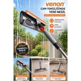 VENON Orange Pro Clean 🍊 YEDEK BEZ HEDİYELİ || Mikrofiber Uçlu 1.50 M Uzunluk Teleskopik Saplı Cam Silme ve Yer Silme Mopu Mandallı Mop Makinede Yıkanabilir Paspas Mop Ev Temizlik Uzun Saplı Cam Temizleme