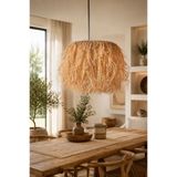 VENON Rafya Avize Bohem || YUVARLAK 30 CM || Tekli Avize Doğal Lifli Tekli Avize Modelleri Otel Yazlık Cafe Salon Balkon Avizesi Doğal Rafya Hasır Avize Hasır Püsküllü Kış Bahçesi Mekan Tasarım Yazlık