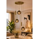 VENON RANA Yuvarlak 5.li Eskitme ✨ 2 Spot Led ✨ 3 FÜME Glop Camlı ✨Modern Sarkıt Avize Modelleri Tavan Aydınlatma Spot Avize || TAVAN MONTAJLI || Tepsili Avize || METAL || Tavan Lambası Camlı Avize