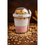 VENON RENK STOK DURUMUNA GÖRE SEVK ⚠️ GRİ 🌸Yoğurt Müsli Kabı 600 Ml 🌸Kapaklı Ve Kaşıklı Yoğurt Kabı Beslenme Kutusu