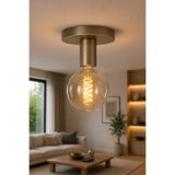 VENON RİCARDO TEKLİ ESKİTME || 12 CM ||Plafonyer Oda Hol Antre Koridor Salon Aplik Banyo Otel Aydınlatma Yatak Odası || TAVAN MONTAJLI Tekli Avize Banyo Aydınlatma || APLİK VE AVİZE ÇİFT KULLANIM