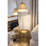 VENON Sehpalı Lambader Elips Siyah Sarı Patine ⭐️Kahve Kumaş Şapka Sarı Püsküllü ⭐️Salon Köşe Lambası Dekoratif Lambader Yer Lambası Dekoratif Aydınlatma Salon Aydınlatma Sehpalı Aydınlatma Salon Lambaderi
