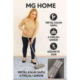 VENON SET Gırgır Seti Halı Temizleme Sopalı Takım 🌸Eğilmeye Son KALIN METAL Kaliteli Sap Halı Temizlik Sopalı Temizlik Saplı Temizlik Elektriksiz Süpürge Kıl Saç Toplama Ev Temizlik Ürünleri Pratik & Hızlı