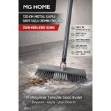 VENON Set Takım ❤️ Metal Kalın Saplı ❤️ Sert Uçlu Banyo Temizlik Halı Yıkama Balkon Temizleme Fırçası