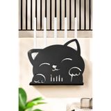 VENON SİYAH KEDİ || Wifi Kutusu Moderm CatBox – Dekoratif Duvar Organizer 22x15 Router Saklama Dekoratif Dekorasyon Wifi Kutusu Modem Kutusu İnternet Kutusu Kablo Düzenleyici Dekoratif Modem Koruyucu Wİ-Fİ