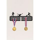 VENON SİYAH METAL Madalya Askılığı Hediyelik Tasarımlı Metal Madalya Askısı 13x30 cm Ödül Düzen