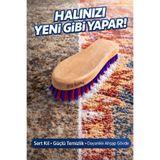 VENON Tahta Halı Fırçası Eski Tip Sert Uçlu Halı Temizleme - Banyo Temizleme OVALA Kurtul Temizlik Fırçası Elde Halı Yıkama Leke Çıkartma Leke Çıkartıcı Fırça Ahşap Gövde Balkon Zorlu Kir Temizlik Fırçası