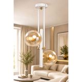 VENON VENA 2.Lİ ✨BEYAZ ESKİTME DETAY ✨ BAL GLOP CAMLI ✨ Modern Avize Oturma Odası Antre || TEK ÜRÜN 3 GÖRÜNÜM || Camlı Avize Avize Modelleri Lamba Salon Avizesi E-27 Duylu ✨ 1 Avize 3 Farklı Kullanım✨