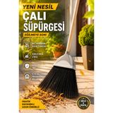 VENON YENİ NESİL SÜPÜRGE || 120 CM DOĞAL AHŞAP SAPLI || Bahçe Süpürme Balkon Yıkama Saplı Çalı Süpürge Bahçe Temizlik Fırçası Kapı Önü Garaj Kaldırım Çalı Süpürgesi Ot Süpürgesi || Teras Dış Mekan Temizlik