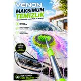 VENON Yeşil Mop Sopa Takımı || Mikrofiber Çok Fonksiyonlu Teleskobik Sopalı Oto Araba Yıkama Temizleme Fırçası Mopu Araba Yıkama Fırçası || ÇİZMEZ || YUMUŞAK