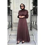 Venöve Perla Elbise 26FWELB0004 Kahve - 1