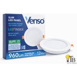Venso Slim LED Panel 12W Yuvarlak Sıva Altı Beyaz Kasa Beyaz Işık - 12 watt - 6500K - Beyaz İşık