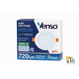 Venso Slim Led Panel 9w Yuvarlak Sıva Altı Beyaz Kasa Beyaz Işık Beyaz