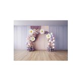 Venspor Çiçek ve Balonlu Pastel Renk Stüdyo Fonu - 200X150CM Arka Plan