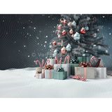 Venspor Kış Masalı Hediye Kutuları ve Yılbaşı Ağacı Arka Planı 200 x 150 cm Stüdyo Fonu
