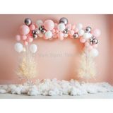 Venspor Pastel Rüyası Balonlar ve Işıklı Ağaçlar Arka Planı 200 x 150 cm Stüdyo Fonu
