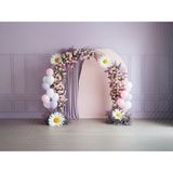 Venspor Pembe Çiçekli Romantik Konsept 200X150CM Stüdyo Fonu Arka Plan