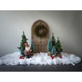 Venspor Rustik Yılbaşı Noel Baba ve Çam Ağaçları Arka Planı 200 x 150 cm Stüdyo Fonu