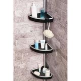 Venta Banyo Köşe Rafı Paslanmaz Aluminyum Borular - Siyah