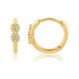 Venta Jewelry Sonsuzluk Pırlanta Taşlı 18 Ayar Altın Kadın Halka Küpe - Sarı - Altın - Standart