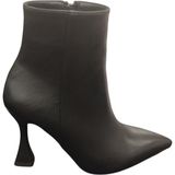 Ventes 02206Z Fermuarlı Sivri Burun 9 cm Ince Topuk Günlük Hafif Şık Tasarım Kadın Bot - Siyah