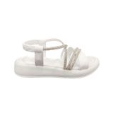 Ventes 58157Z Taş Şeritli Bilekten Lastikli 3Cm Topuk Boyu Günlük Kadın Şık Sandalet