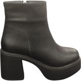 Ventes 914301Z 8 cm Platform Topuk Yandan Fermuarlı Içi Polarlı Günlük Kadın Bot - Siyah
