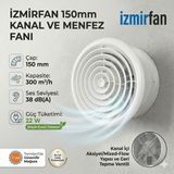 Venteurope Circle 150 Bd – 15’lik Yuvarlak Sessiz Banyo Aspiratörü – Klapeli 150 mm Havalandırma Fanı