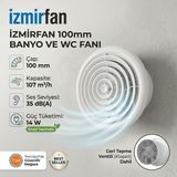 Venteurope Circle Bd 100 – 10’luk Yuvarlak Sessiz Banyo Aspiratörü – Klapeli Dairesel Havalandırma Fanı