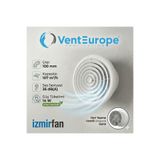 Venteurope Circle BD 100 – 10’luk Yuvarlak Sessiz Banyo Aspiratörü – Klapeli Dairesel Havalandırma